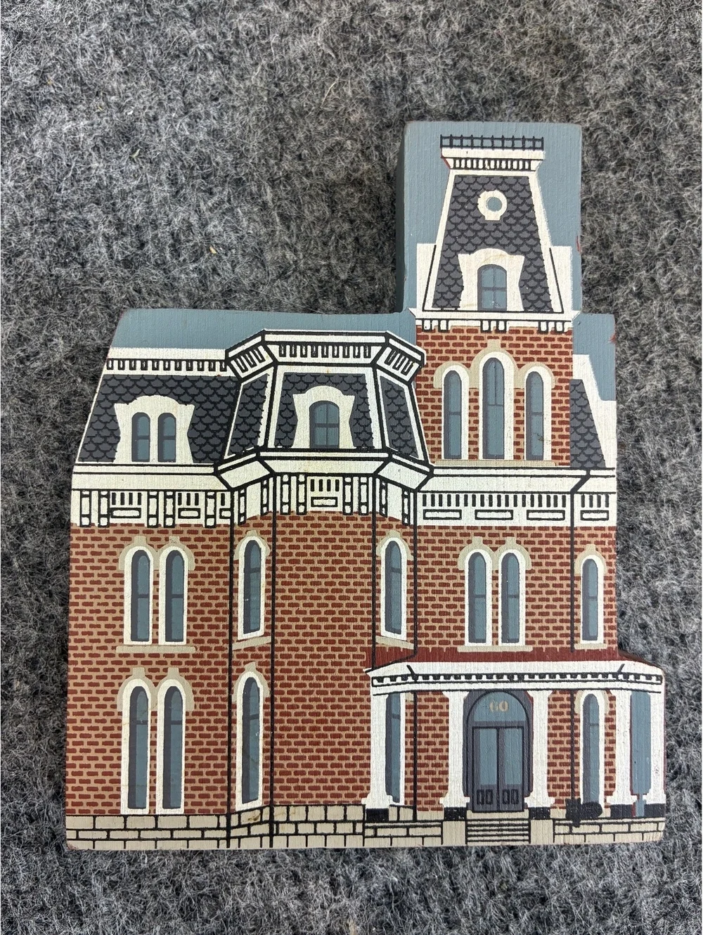 Cats Meow The University of Akron Hower House Wooden Collectible 1989